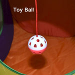 Colorful Foldable Cat Hideouts Play House Cat Tunnel with Ball - GreenFur