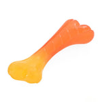 Colorful Gradient Collection Transparent Durable TPR Bone Dog Toy - GreenFur