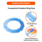 Colorful Gradient Collection Transparent Durable TPR Ring Dog Toy - GreenFur