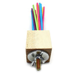 Colorful Hanging Bird Perch with Chewable Paper Sticks - GreenFur