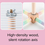 Colorful Hanging Cross - Rotating Wood Bird Toy - GreenFur
