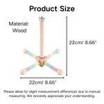 Colorful Hanging Cross - Rotating Wood Bird Toy - GreenFur