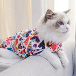 Colorful Heart Print Elastic Pet Clothes - GreenFur