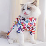 Colorful Heart Print Elastic Pet Clothes - GreenFur