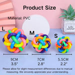 Colorful Interactive Knitted PVC Ball Dog Toy with Bell - GreenFur