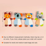 Colorful Plush Crinkle and Squeak Pet Toy for Dogs and Cats - GreenFur