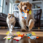Colorful Plush Crinkle and Squeak Pet Toy for Dogs and Cats - GreenFur