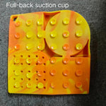Colorful Slow Feed Design Silicone Pet Lick Mat with Suction Base - GreenFur
