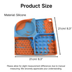 Colorful Slow Feed Design Silicone Pet Lick Mat with Suction Base - GreenFur
