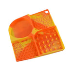 Colorful Slow Feed Design Silicone Pet Lick Mat with Suction Base - GreenFur