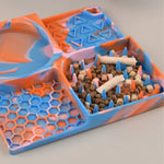Colorful Slow Feed Design Silicone Pet Lick Mat with Suction Base - GreenFur
