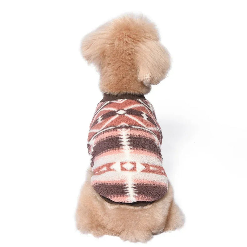 Comfortable Elastic Plush Pet Sweatshirt with Vintage Print for Dogs - GreenFur