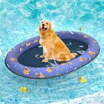 Comfortable Inflatable Dog Floats Pool Mat for Swimming - GreenFur