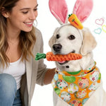 Comfortable Soft Rabbit Shape Pet Easter Party Clothes Set - GreenFur