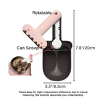 Compact Design Pet Food Scoop with Hidden Can Spoon - GreenFur