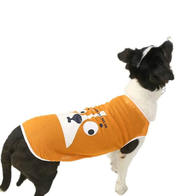 Cooling Mesh Dog T Shirts Breathable Cartoon Pet Summer Vest for Small Medium Dogs - GreenFur