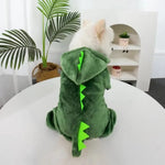 Coral Fleece Dinosaur Cosplay Costume for Pets - GreenFur