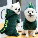 Coral Fleece Dinosaur Cosplay Costume for Pets - GreenFur
