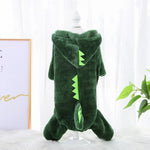 Coral Fleece Dinosaur Cosplay Costume for Pets - GreenFur