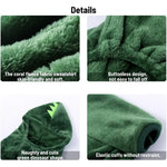 Coral Fleece Dinosaur Cosplay Costume for Pets - GreenFur