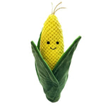 Corn Shape Dog Plush Sniffing Hidden Food Interactive Squeaky Dog Toy - GreenFur