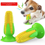 Corn Shaped Dog Toothbrush Squeaky Chew Toy - GreenFur