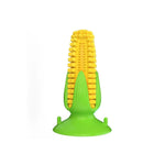 Corn Shaped Dog Toothbrush Squeaky Chew Toy - GreenFur