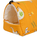 Cotton Parrot Hamster Bed with Yellow Giraffe Pattern - GreenFur