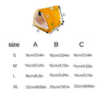 Cotton Parrot Hamster Bed with Yellow Giraffe Pattern - GreenFur