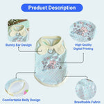 Cotton Pet Vest Rabbit Ear Design Stretch Tank Top for Dogs - GreenFur