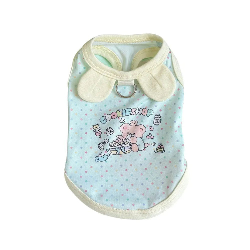 Cotton Pet Vest Rabbit Ear Design Stretch Tank Top for Dogs - GreenFur