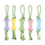Cotton Rope Bone Chew Toy for Dogs - GreenFur