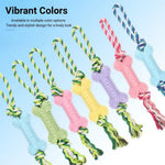 Cotton Rope Bone Chew Toy for Dogs - GreenFur