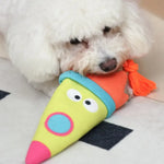 Cotton Rope Interactive Rocket Toy with Crinkle Paper Squeaker for Dogs - GreenFur