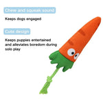 Cotton Rope Interactive Toy with Crinkle Paper Squeaker for Dogs - GreenFur