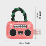 Cotton Rope Radio Shape Squeaky Pet Plush Puppies Dog Toys - GreenFur