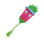 Cotton Rope Radish Interactive Toy with Squeaker for Dogs - GreenFur