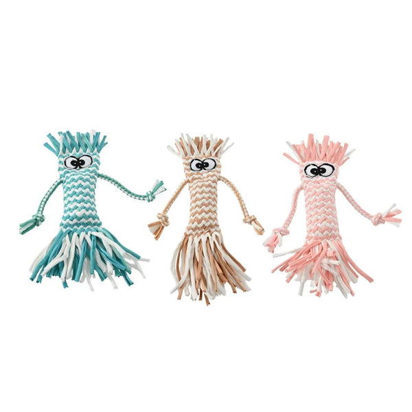Cotton Rope Toy with Sound - making - GreenFur