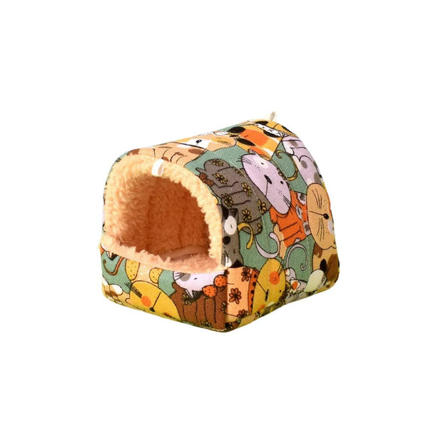 Cozy Winter Plush Nest for Hamsters and Parrots - GreenFur
