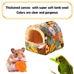Cozy Winter Plush Nest for Hamsters and Parrots - GreenFur