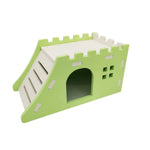 Crenellated Top Design Italicized Hutch Hamster PVC Sleep House - GreenFur