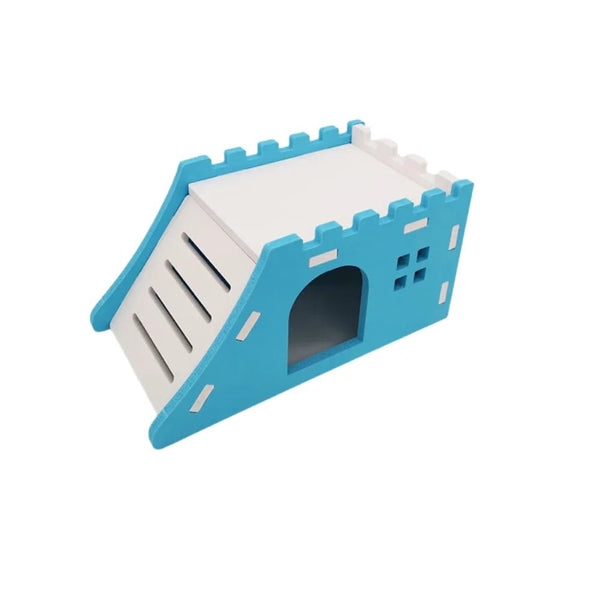 Crenellated Top Design Italicized Hutch Hamster PVC Sleep House - GreenFur