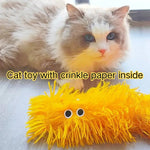 Crinkle Paper and Catnip Monster Hug Kick Cat Self - Play Toy - GreenFur