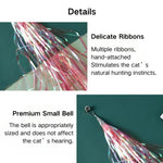 Crinkle Paper with Bell Cat Teaser Stick Replacement Head - GreenFur