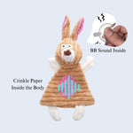 Crinkle Sound Plush Dog Toy Animal Shape Chew Resistant Toy - GreenFur