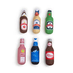 Crinkle Squeaker Simulation Bottle Beer Shape Dog Chew Plush Pet Toys - GreenFur
