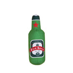 Crinkle Squeaker Simulation Bottle Beer Shape Dog Chew Plush Pet Toys - GreenFur