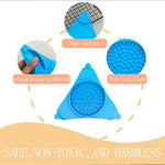 Cross border Pet Triangular Licking Pad with Silicone Suction Cups - GreenFur