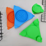 Cross border Pet Triangular Licking Pad with Silicone Suction Cups - GreenFur