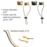 Crown and Neckless Costume Pet Outfit for Lizard - GreenFur